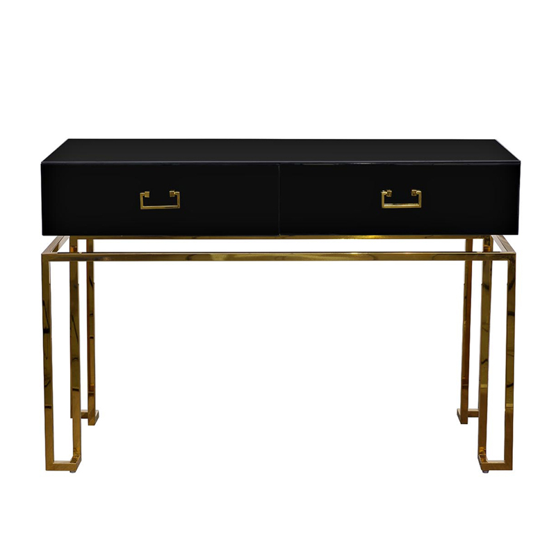 Консоль Magnum Console Black Черный Глянцевое золото Консоль Magnum Console Black Черный Глянцевое золото в Орле | Loft Concept