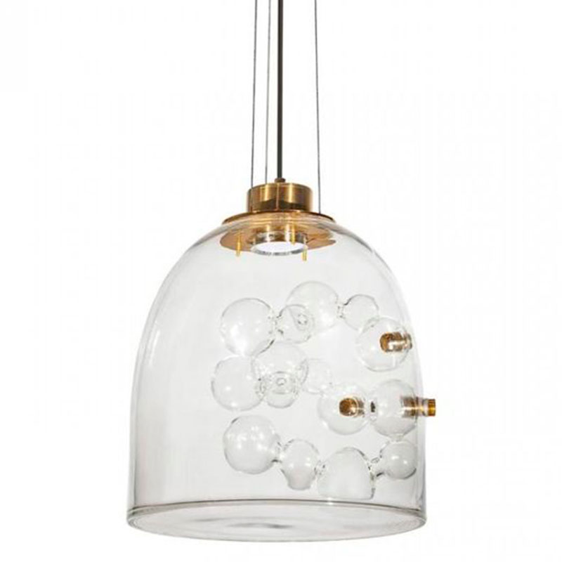 Подвесной светильник Lamps Inside Bubbles side bell Золотой Прозрачный Подвесной светильник Lamps Inside Bubbles side bell Золотой Прозрачный в Орле | Loft Concept
