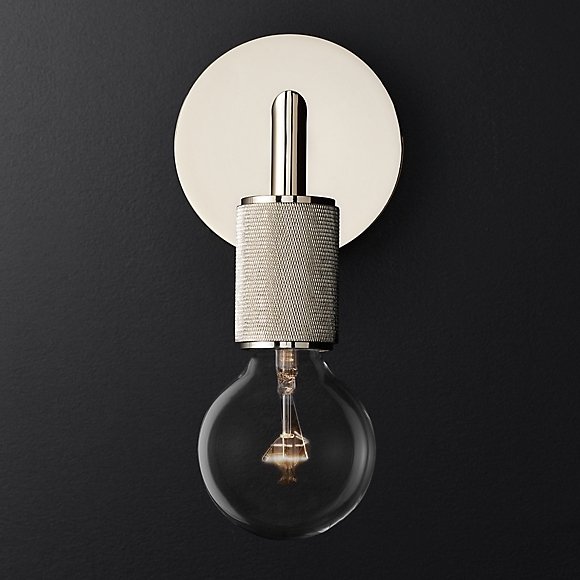 Бра RH Utilitaire Single Sconce Silver Никель Бра RH Utilitaire Single Sconce Silver Никель в Орле | Loft Concept