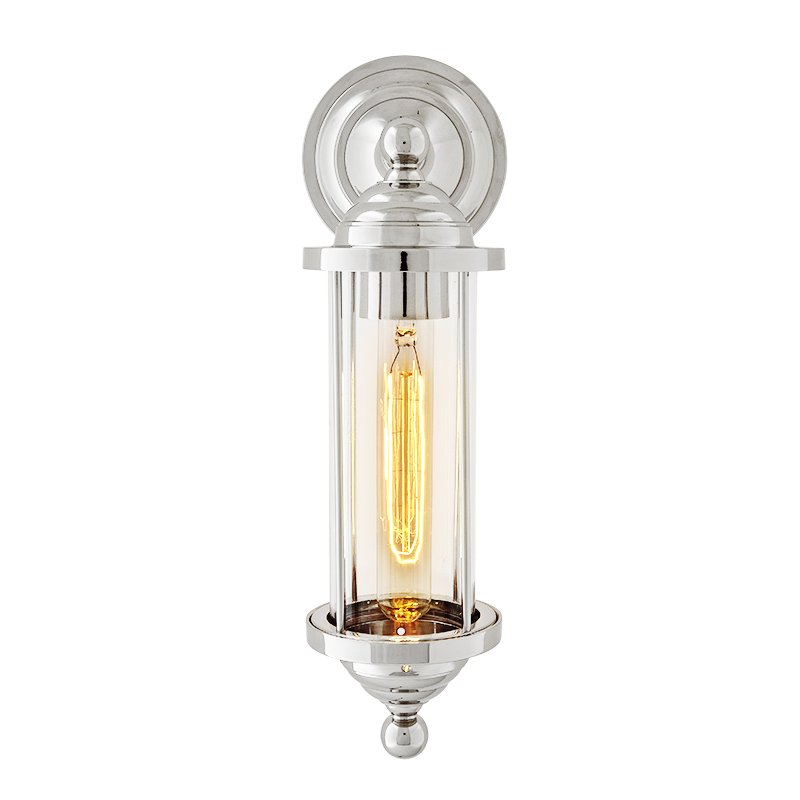 Бра Eichholtz Wall Lamp Clayton Nickel Никель Прозрачное Стекло Бра Eichholtz Wall Lamp Clayton Nickel Никель Прозрачное Стекло в Орле | Loft Concept