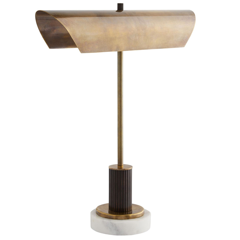 Дизайнерская настольная лампа LANSING LAMP Черный Золотой Белый Дизайнерская настольная лампа LANSING LAMP Черный Золотой Белый в Орле | Loft Concept