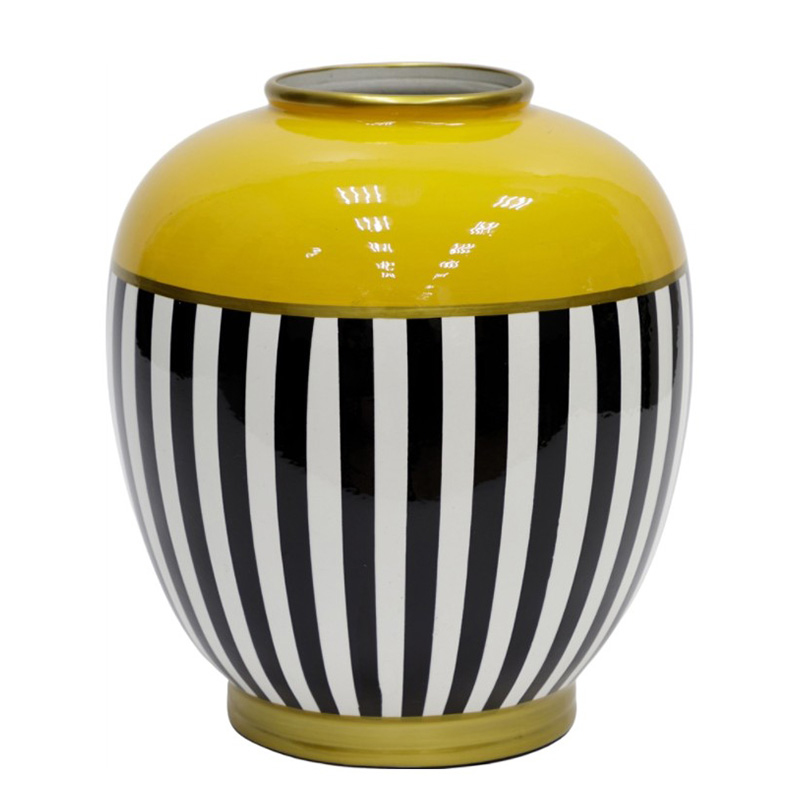 Ваза Kamil Vase Белый Черный Золотой Желтый Ваза Kamil Vase Белый Черный Золотой Желтый в Орле | Loft Concept