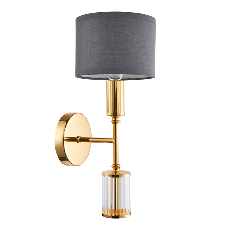 Бра Laurent Sconce grey Глянцевое золото Серый Прозрачный Бра Laurent Sconce grey Глянцевое золото Серый Прозрачный в Орле | Loft Concept
