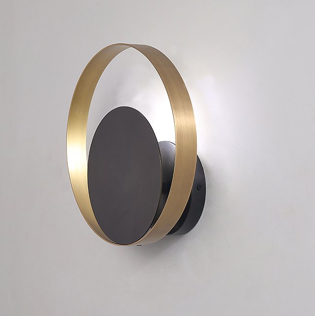 Бра VeniceM CIRCLE WALL LAMP Латунь Черный в Орле | Loft Concept 