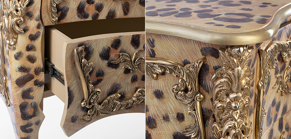 Комод стиль рококо Ref 573 Commode L. XV Leopard Комод стиль рококо Ref 573 Commode L. XV Leopard - Loft-Concept в Орле