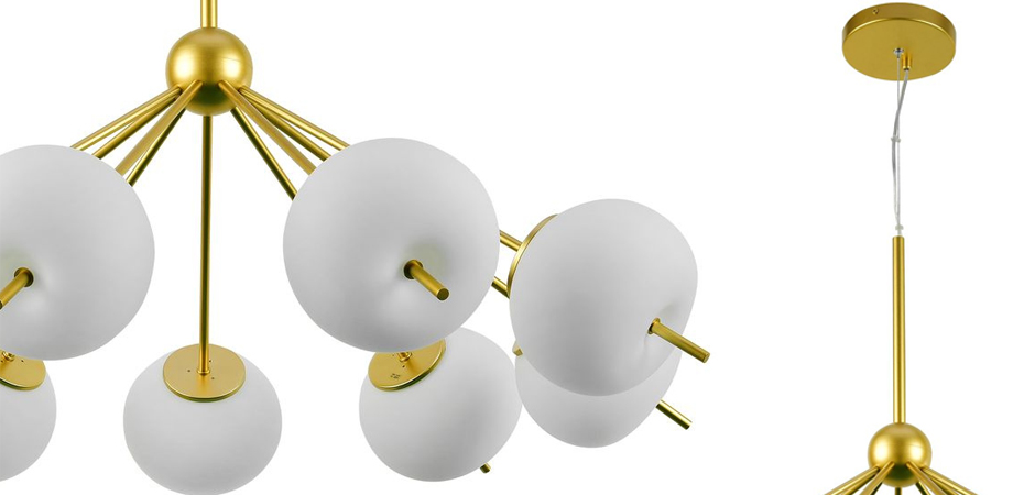 Люстра White ball brass Louise 9 Люстра White ball brass Louise 9 - Loft-Concept в Орле