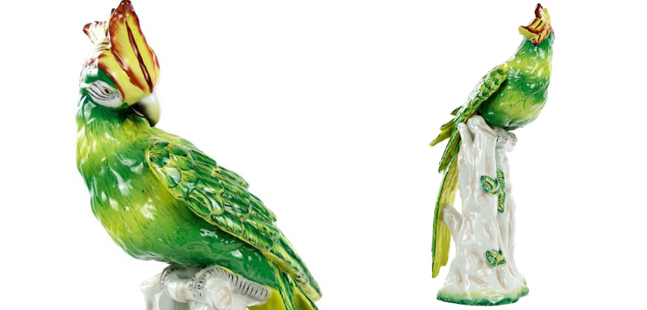 Статуэтка Porcelain Green Parrot Статуэтка Porcelain Green Parrot - Loft-Concept в Орле