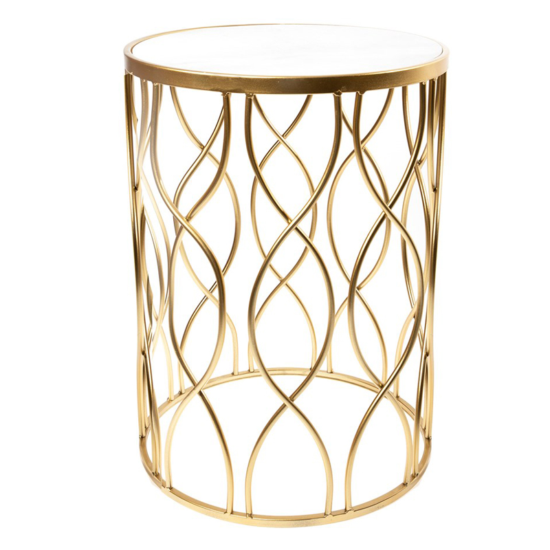 Приставной столик DNA Framing Table gold Золотой Белый Мрамор Bianco Приставной столик DNA Framing Table gold Золотой Белый Мрамор Bianco в Орле | Loft Concept