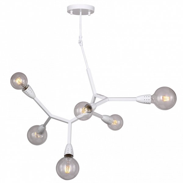 Люстра Polygon Chandelier 6 White Белый Люстра Polygon Chandelier 6 White Белый в Орле | Loft Concept