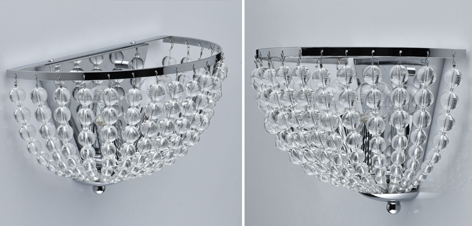 Бра Virginia Clear Beads Wall Lamp chrome Бра Virginia Clear Beads Wall Lamp chrome - Loft-Concept в Орле