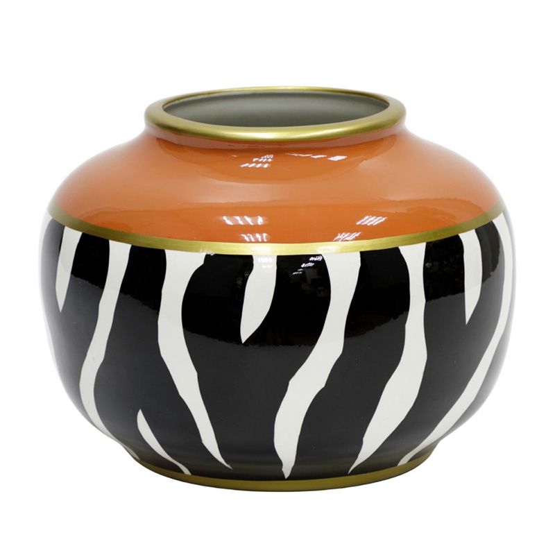 Ваза Beata Vase Белый Черный Золотой Оранжевый Ваза Beata Vase Белый Черный Золотой Оранжевый в Орле | Loft Concept