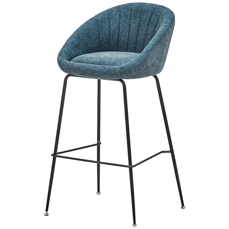 Барный стул Alberto Bar Stool Blue Черный Голубой пастельный Барный стул Alberto Bar Stool Blue Черный Голубой пастельный в Орле | Loft Concept