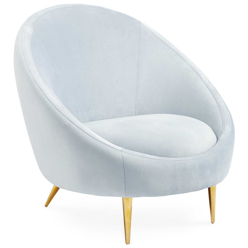 Кресло Jonathan Adler Ether Bergamo Ice Accent Chair Голубой пастельный Золотой Кресло Jonathan Adler Ether Bergamo Ice Accent Chair Голубой пастельный Золотой в Орле | Loft Concept