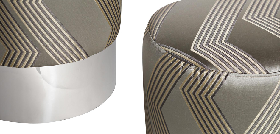 Пуф Silver Chevron Puff Пуф Silver Chevron Puff - Loft-Concept в Орле