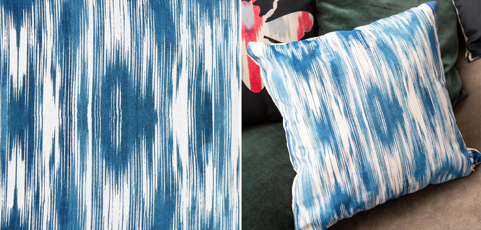 Декоративная подушка с голубым узором Ikat Pattern Декоративная подушка с голубым узором Ikat Pattern - Loft-Concept в Орле