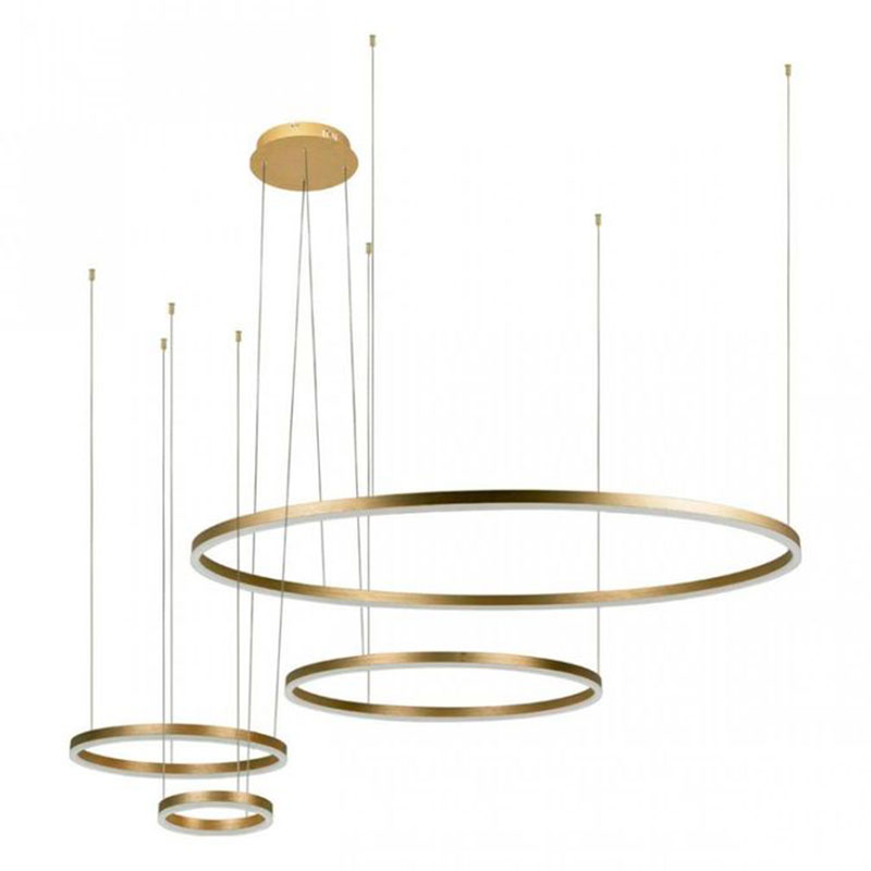 Люстра Neo Circles Gold II Золотой Люстра Neo Circles Gold II Золотой в Орле | Loft Concept