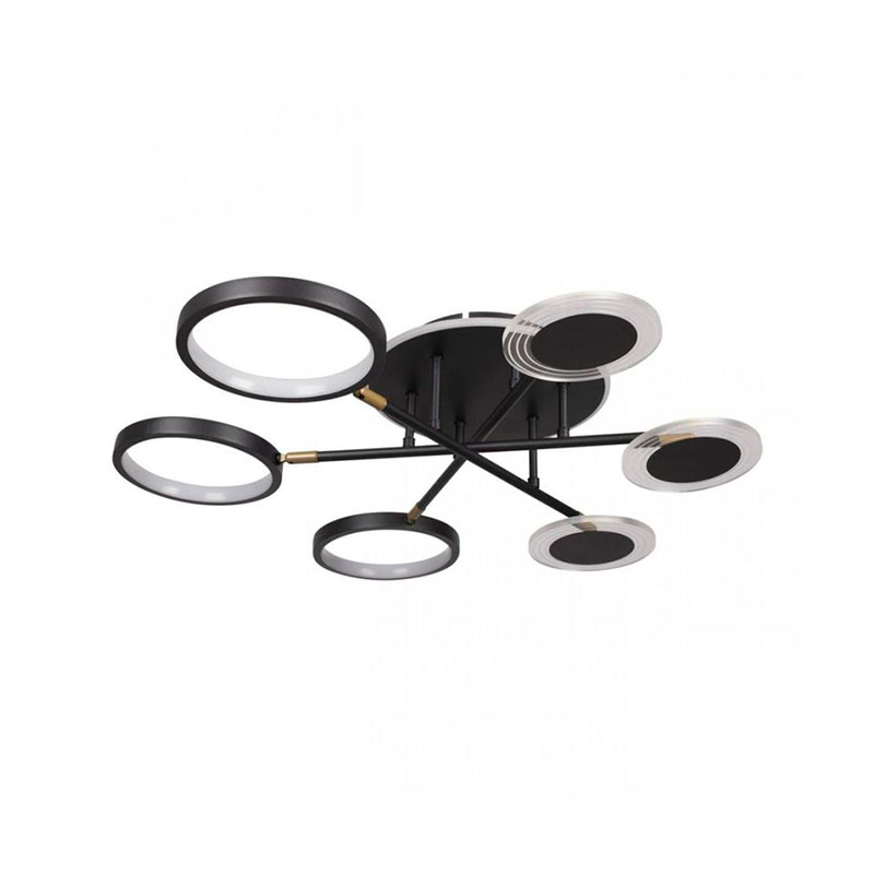 Люстра светодиодная BENDIK LIGHTING Black 6 плафонов Черный Прозрачный Люстра светодиодная BENDIK LIGHTING Black 6 плафонов Черный Прозрачный в Орле | Loft Concept