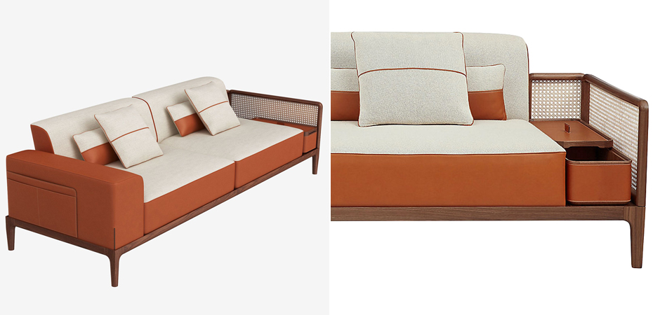 Диван Rattan Armrest Sofa Terracotta Диван Rattan Armrest Sofa Terracotta - Loft-Concept в Орле