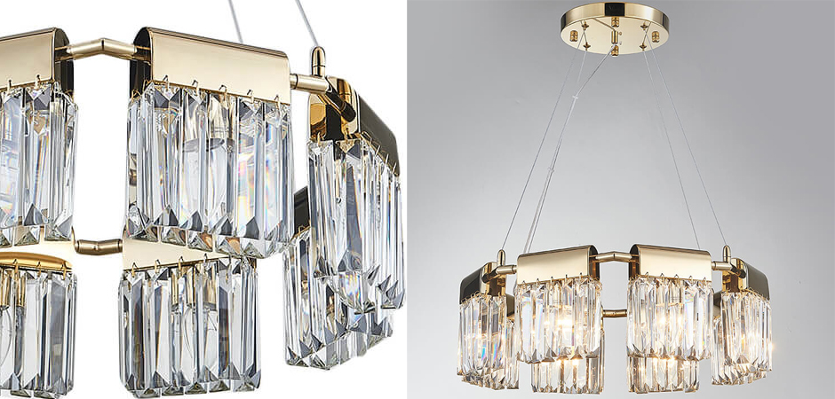 Люстра Crystal Pendants gold 8 Люстра Crystal Pendants gold 8 - Loft-Concept в Орле