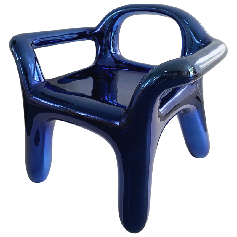 Кресло Deep Blue Metallica Shine Armchair Синий Кресло Deep Blue Metallica Shine Armchair Синий в Орле | Loft Concept