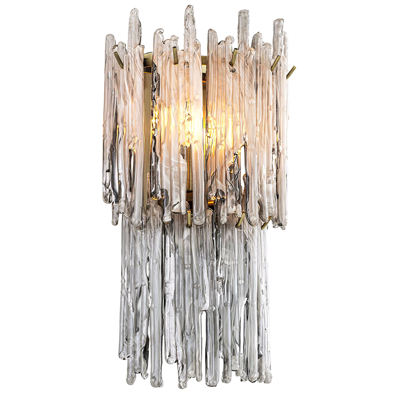 Бра Eichholtz Wall Lamp Saint Roch Double Латунь Прозрачное Стекло Стекло Смок Бра Eichholtz Wall Lamp Saint Roch Double Латунь Прозрачное Стекло Стекло Смок в Орле | Loft Concept