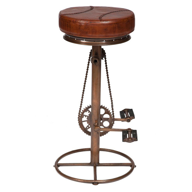 Стул с педалями от велосипеда Buffalo Leather Industrial Chair Коричневый Стул с педалями от велосипеда Buffalo Leather Industrial Chair Коричневый в Орле | Loft Concept