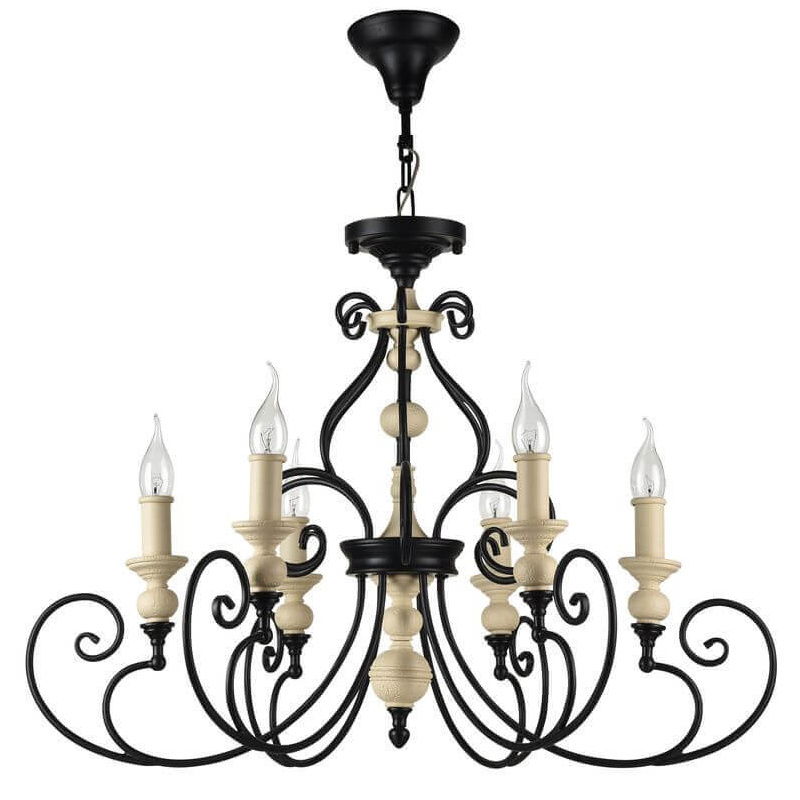 Люстра Mocenigo Chandelier Черный Бежевый в Орле | Loft Concept 