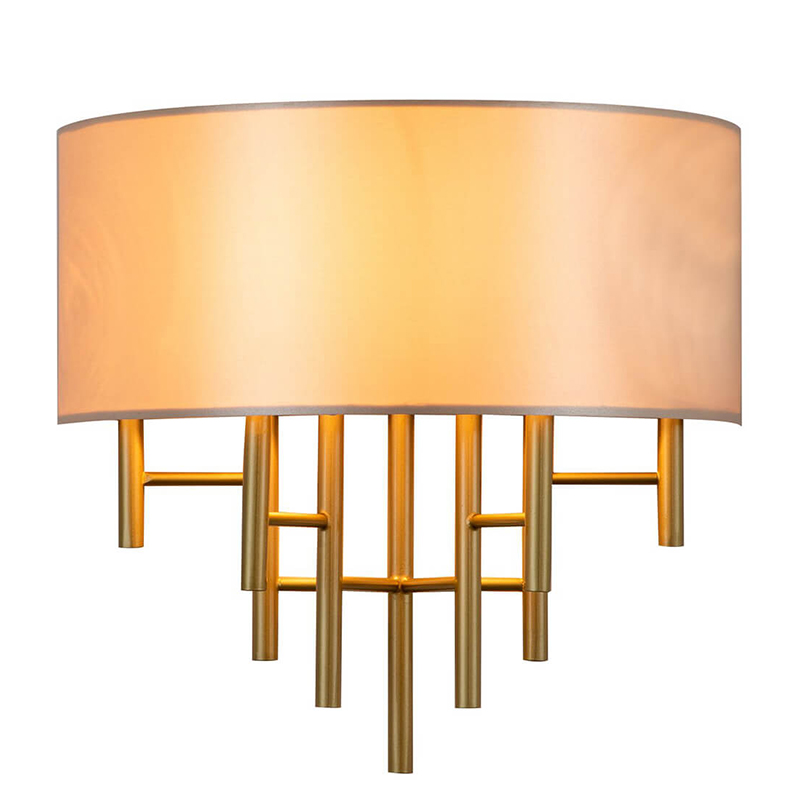 Бра Oswell Lampshade Wall Lamp Латунь Бежевый Бра Oswell Lampshade Wall Lamp Латунь Бежевый в Орле | Loft Concept