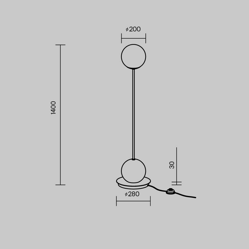 Напольный торшер светодионый Twins 3000К 20Вт в Орле