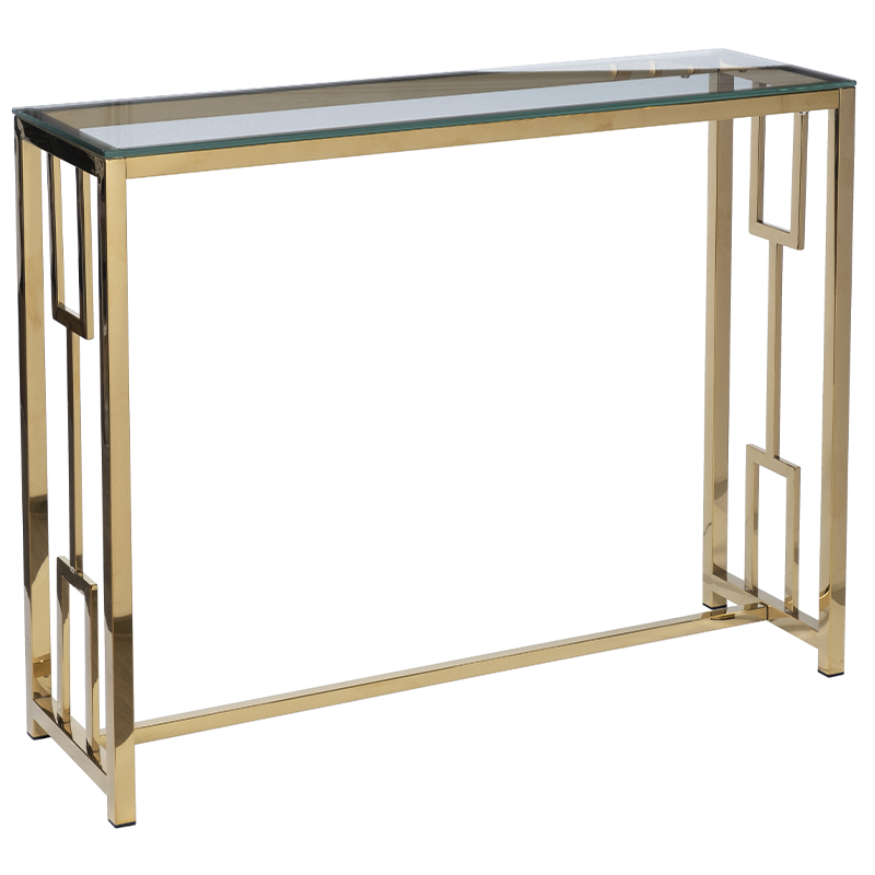 Консоль Golden Luxury I Console Золотой Прозрачное Стекло Консоль Golden Luxury I Console Золотой Прозрачное Стекло в Орле | Loft Concept