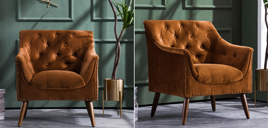 Кресло Terracotta Velvet Armchair Кресло Terracotta Velvet Armchair - Loft-Concept в Орле