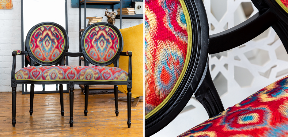 Диванетка Ikat Pattern Черная Диванетка Ikat Pattern Черная - Loft-Concept в Орле