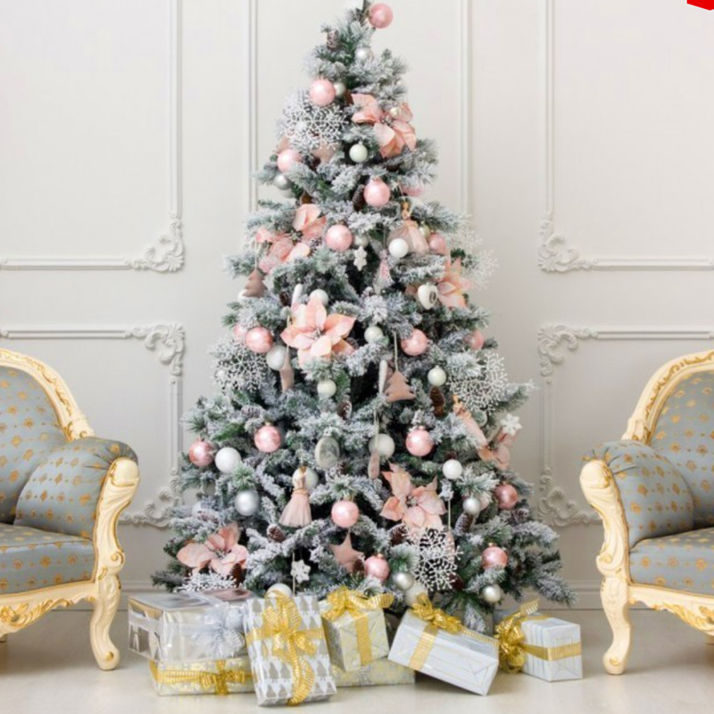 Ель Дизайнерская Розовый декор Christmas Tree Black Pink Fowers Розовый Белый Зеленый Ель Дизайнерская Розовый декор Christmas Tree Black Pink Fowers Розовый Белый Зеленый в Орле | Loft Concept