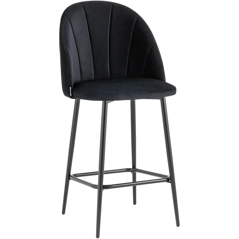 Барный Стул Balsari S Chair Черный Велюр Черный в Орле | Loft Concept 