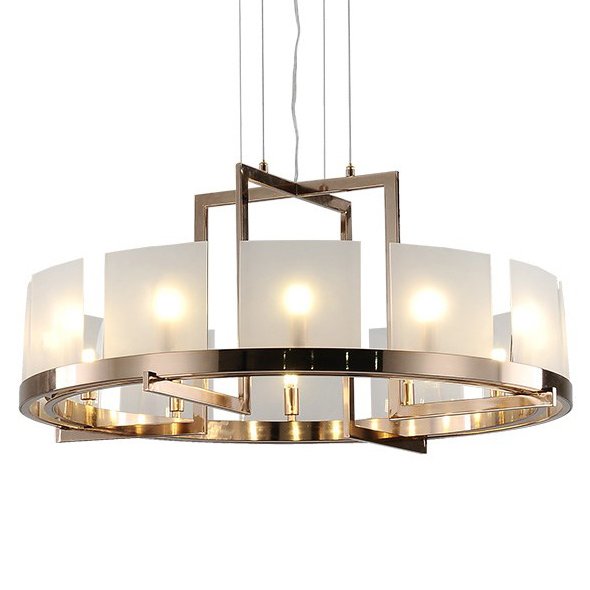 Люстра Powell and bonnell Halo Chandelier Белый Розовое золото Люстра Powell and bonnell Halo Chandelier Белый Розовое золото в Орле | Loft Concept