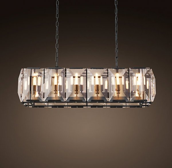 Люстра RH Harlow Crystal Square Chandelier 10 Черный Люстра RH Harlow Crystal Square Chandelier 10 Черный в Орле | Loft Concept