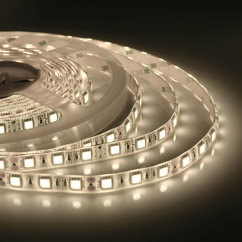 Светодиодная влагозащищенная лента 60LED/m 5050SMD теплый белый 5M Белый Светодиодная влагозащищенная лента 60LED/m 5050SMD теплый белый 5M Белый в Орле | Loft Concept