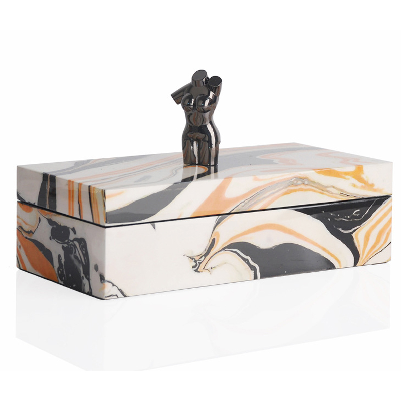 Шкатулка Birgitta Box Bust Черный Белый Оранжевый в Орле | Loft Concept 