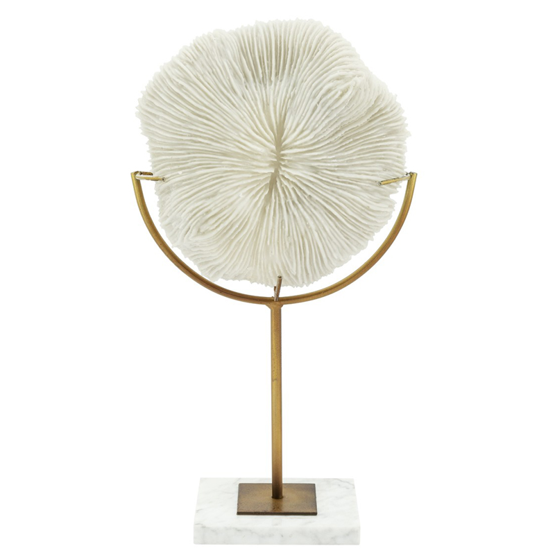 Аксессуар CORAL DISK+STAND Белый Винтажное Светлое Золото Аксессуар CORAL DISK+STAND Белый Винтажное Светлое Золото в Орле | Loft Concept