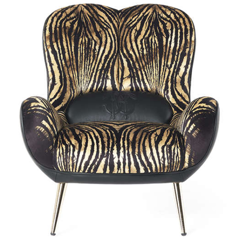 Дизайнерское Кресло Tifnit Armchairs стиль Roberto Cavalli II Черный Бежевый Золотой Дизайнерское Кресло Tifnit Armchairs стиль Roberto Cavalli II Черный Бежевый Золотой в Орле | Loft Concept