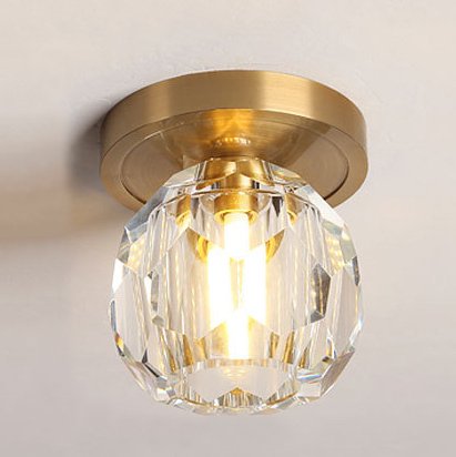 Потолочный светильник RH Boule de Cristal Single ceiling light Латунь Прозрачное Стекло в Орле | Loft Concept 