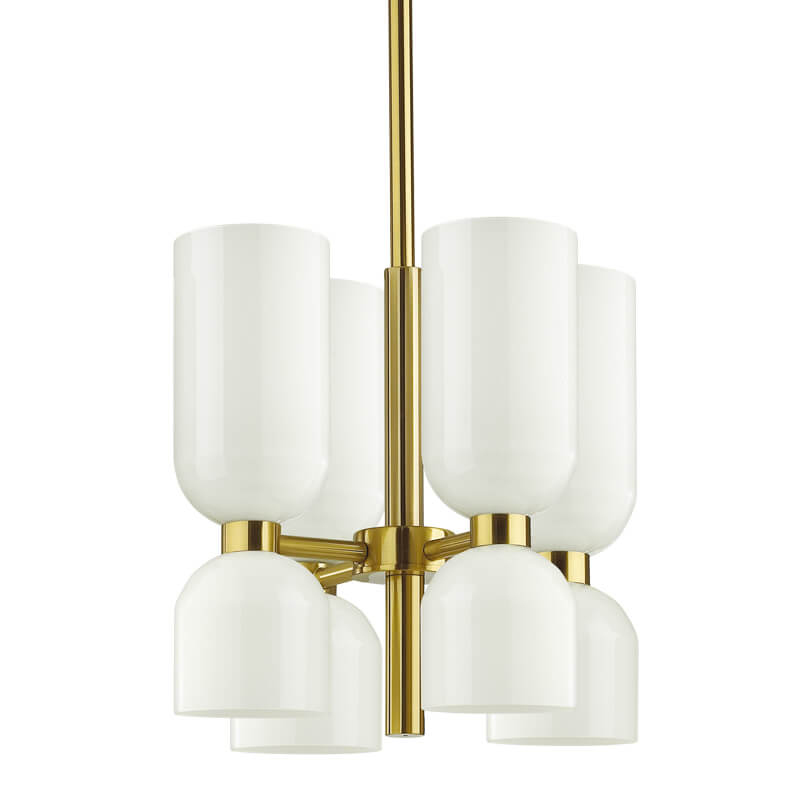Люстра Lightmaker Studio Edie Chandelier 4 Белый Бронза Люстра Lightmaker Studio Edie Chandelier 4 Белый Бронза в Орле | Loft Concept
