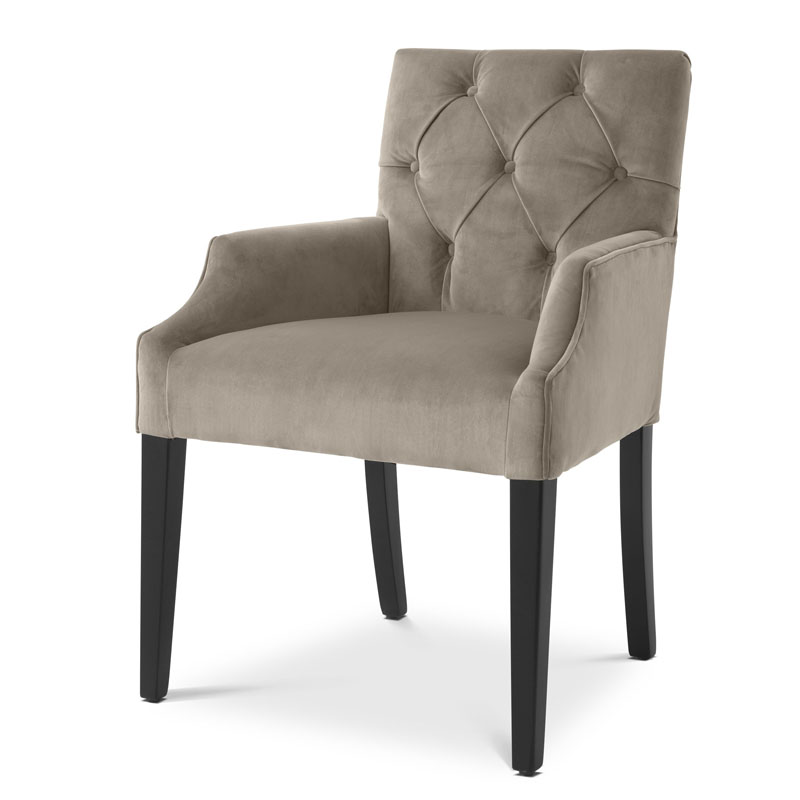 Стул Eichholtz DINING CHAIR ATENA WITH ARM Серый Стул Eichholtz DINING CHAIR ATENA WITH ARM Серый в Орле | Loft Concept