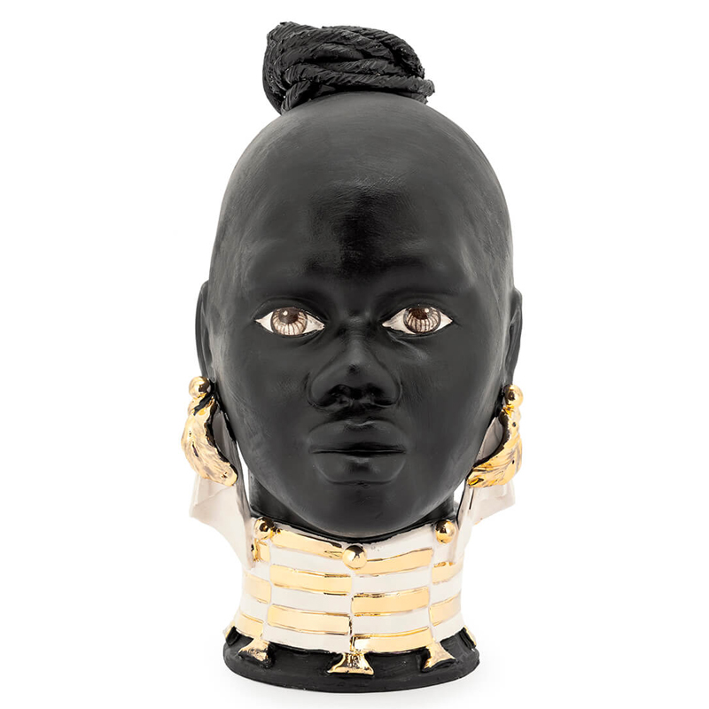 Статуэтка MASAI gold Черный Глянцевое золото Статуэтка MASAI gold Черный Глянцевое золото в Орле | Loft Concept