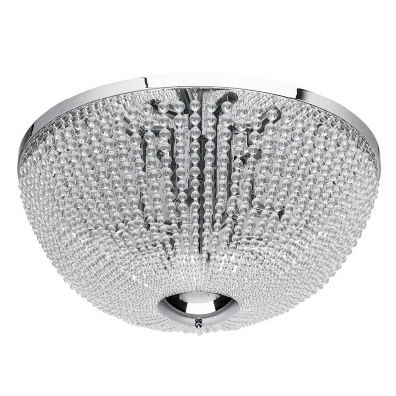 Потолочный светильник Virginia Clear Beads ceiling Chrome L Хром Прозрачное Стекло в Орле | Loft Concept 
