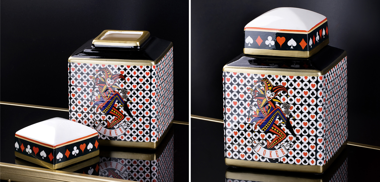 Ваза с крышкой Joker Poker Collection Vase - фото