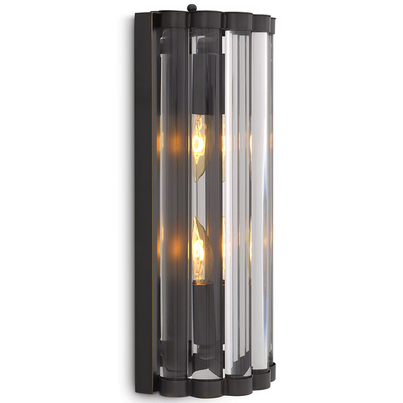 Бра Eichholtz Wall Lamp Amalfi S Bronze Темная бронза Прозрачное Стекло Бра Eichholtz Wall Lamp Amalfi S Bronze Темная бронза Прозрачное Стекло в Орле | Loft Concept