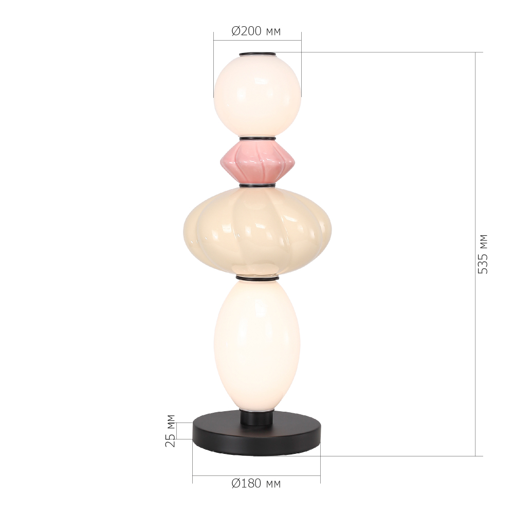 Настольная лампа с фигурными керамическими элементами Fragrant Light в Орле