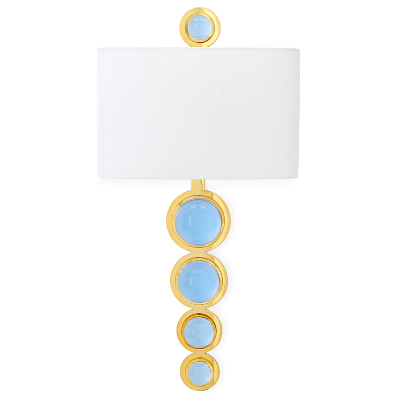 Бра GLOBO SCONCE Jonathan Adler Белый Голубой Золотой в Орле | Loft Concept 