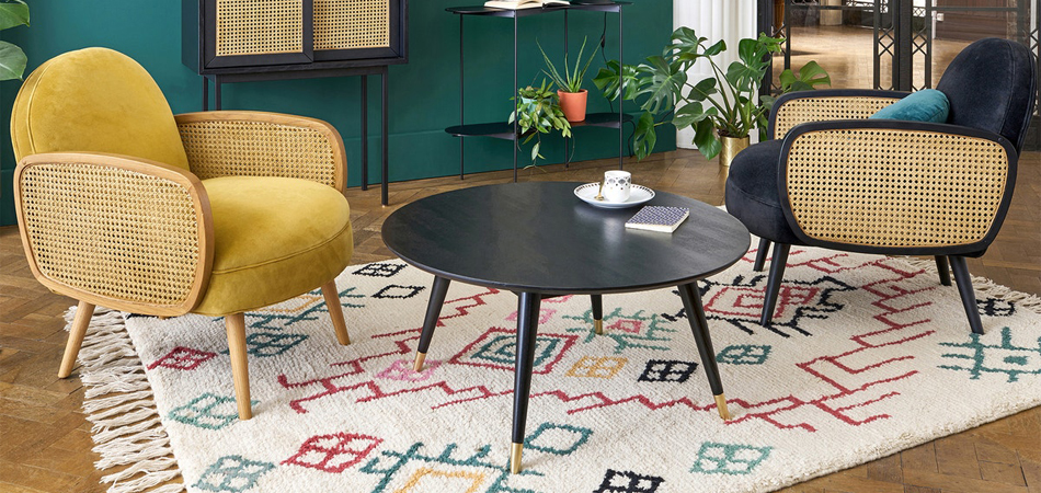 Круглый черный кофейный столик Круглый черный кофейный столик - Loft-Concept в Орле